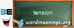 WordMeaning blackboard for tension